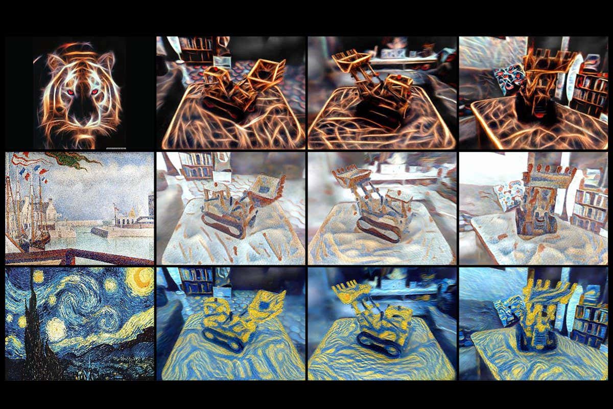 AI can turn 3D images into the style of different artworks