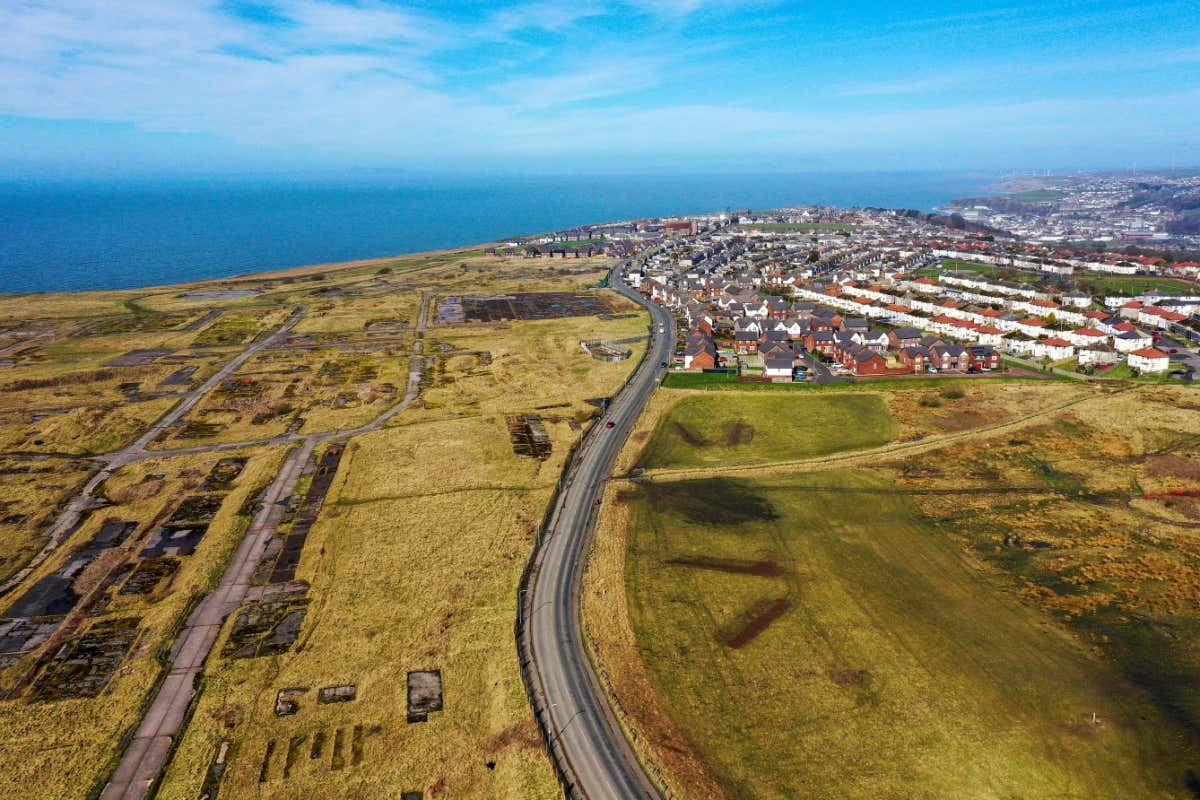 A view of the former Woodhouse Colliery site where West Cumbria Mining are seeking approval to once again extract coal
