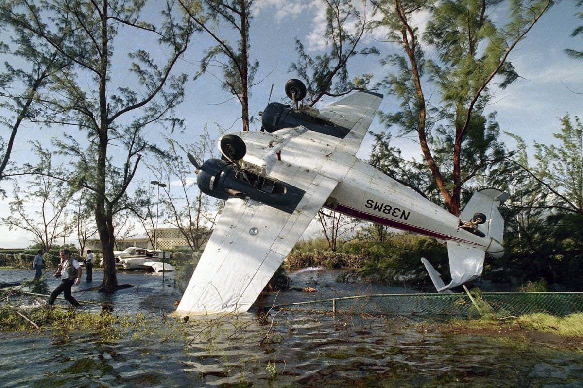 plane destroyed in Hurricane Gilbert