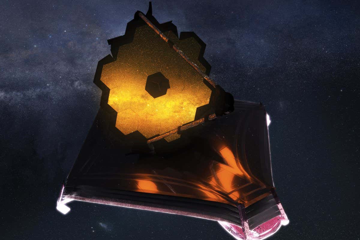 Artist conception of the James Webb Space Telescope, dating to 2019.