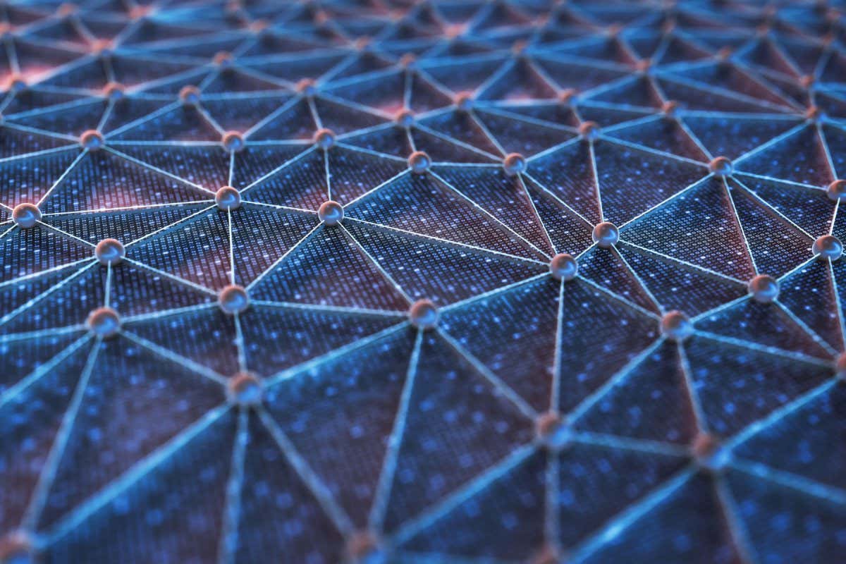 Artwork of nodes in a network