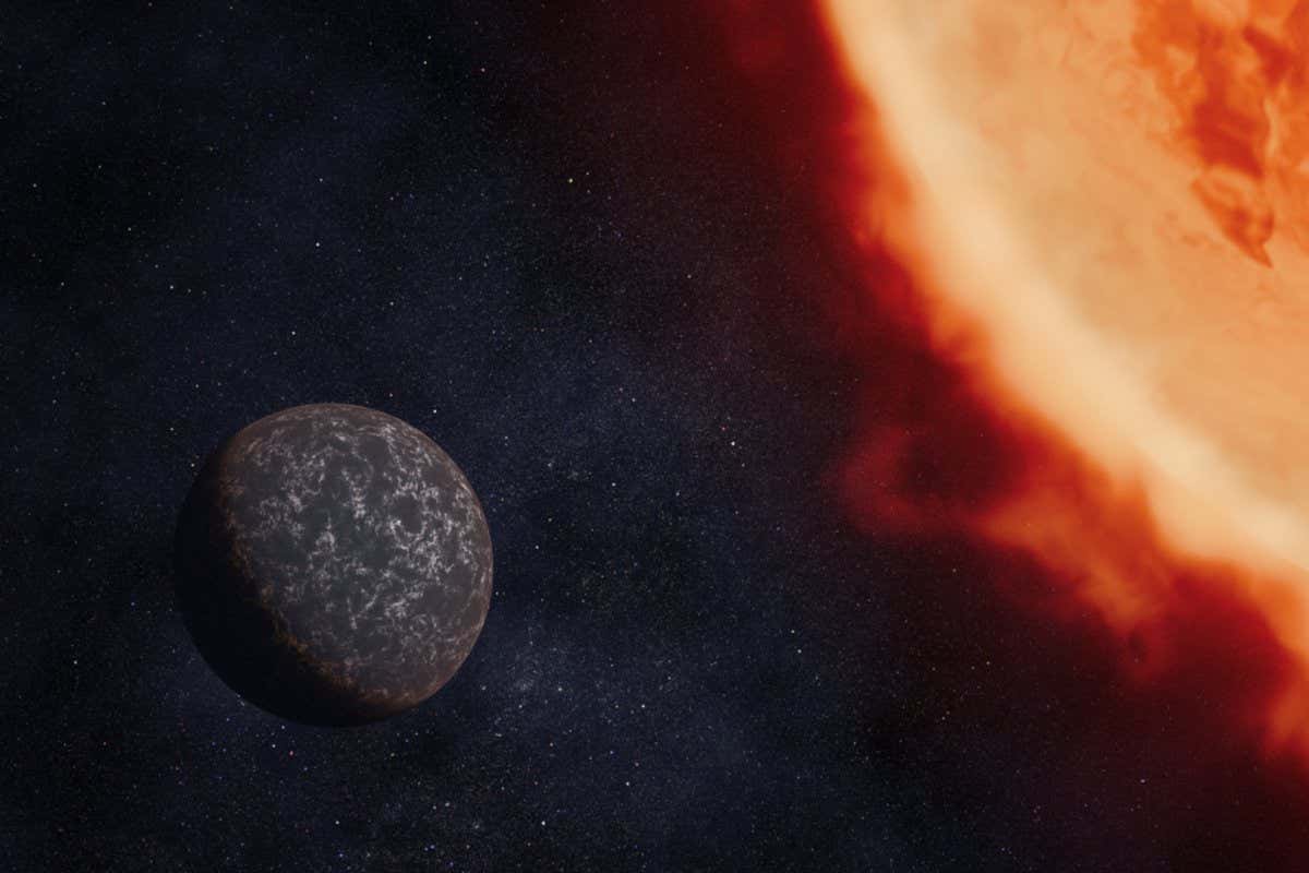 Illustration of the exoplanet LHS 3844 b