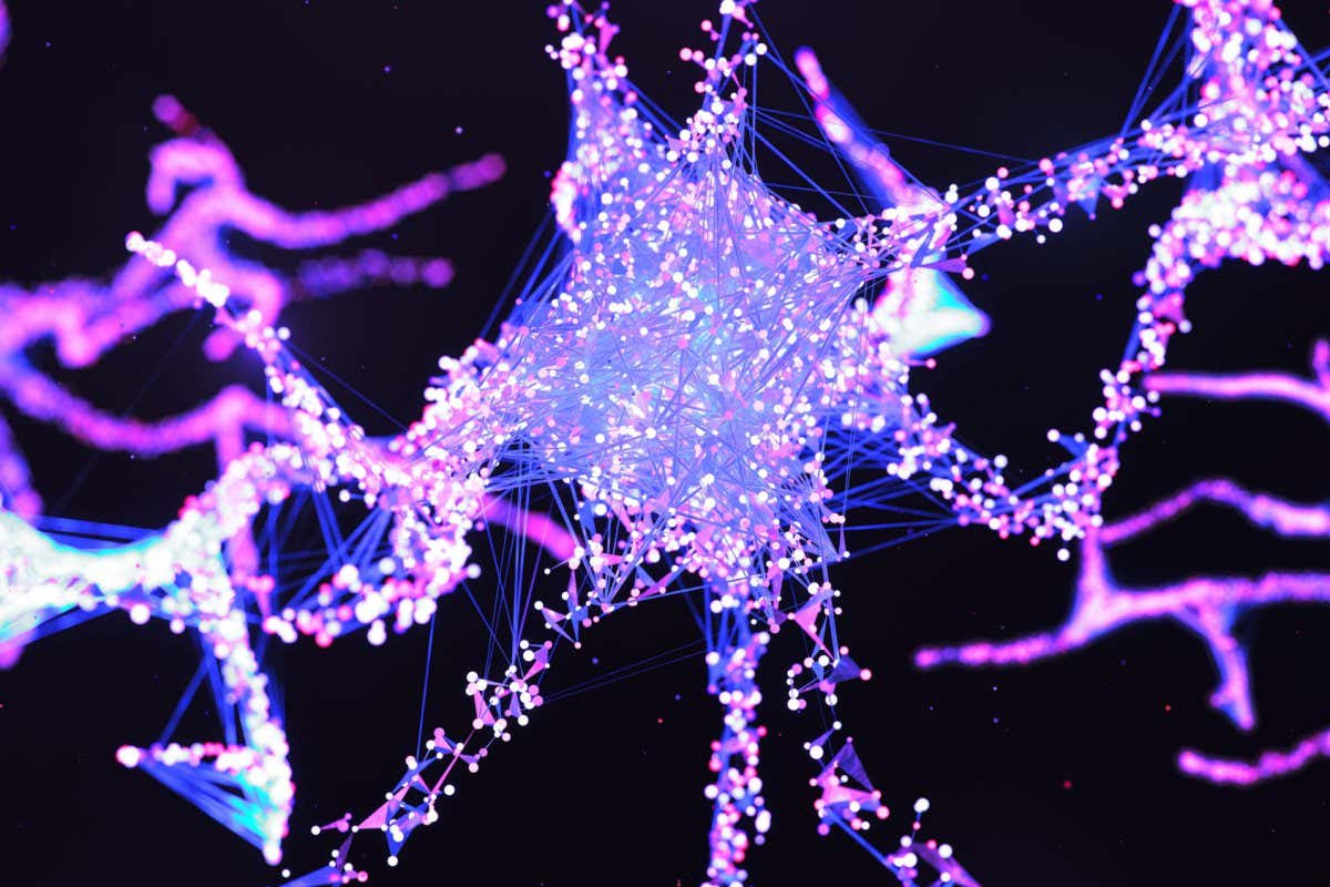 Abstract illustration of a neuron