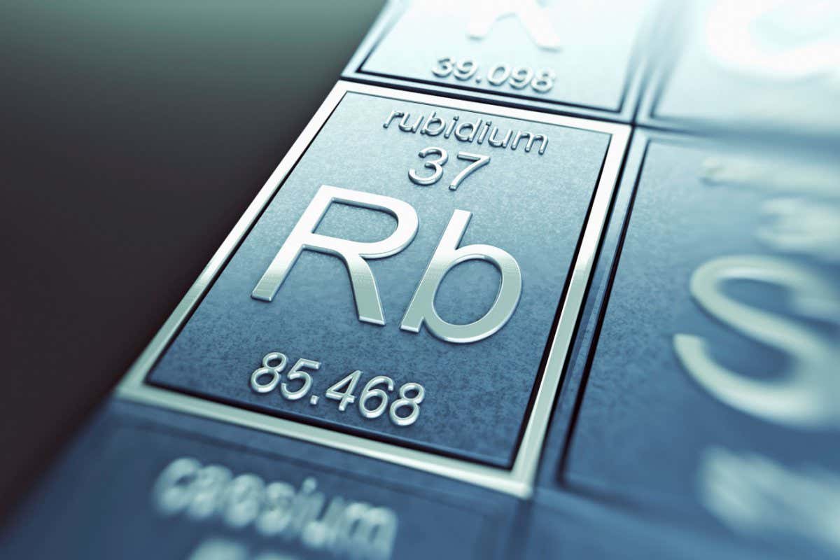 D79TNY Rubidium Chemical Element)