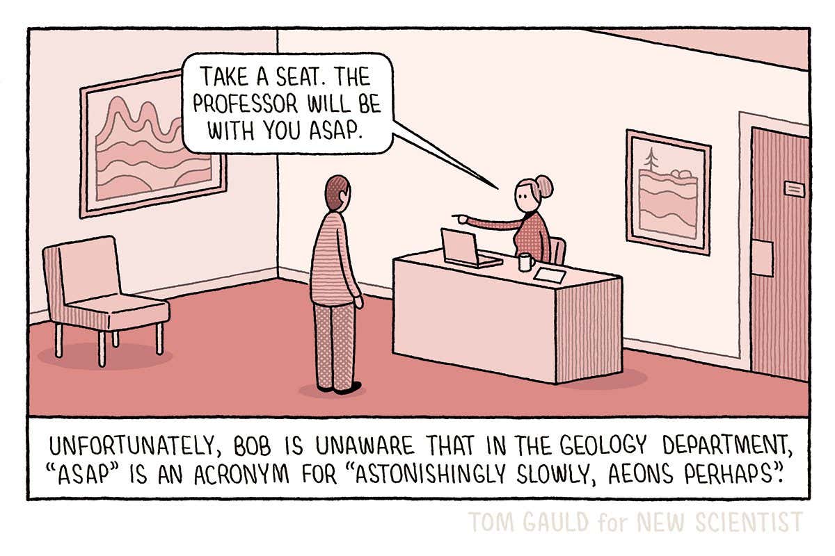 Tom Gauld on Bob's arrival in the geology department