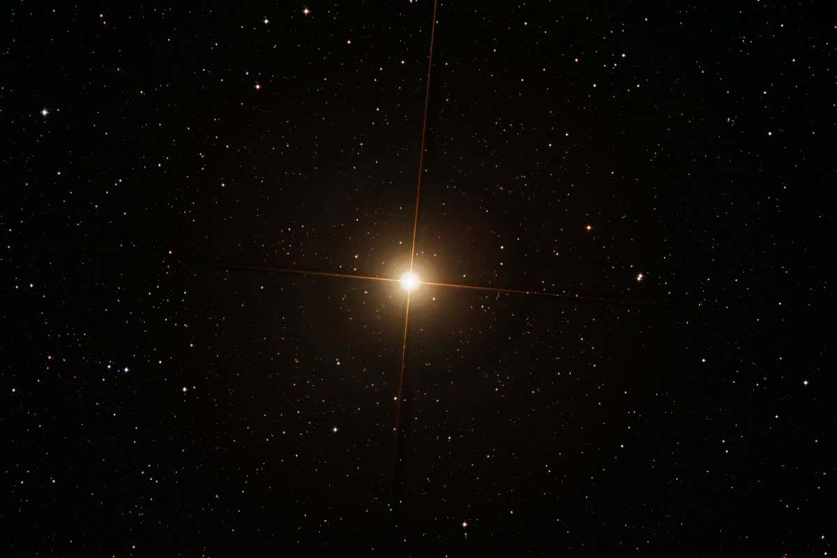 The red supergiant Betelgeuse is the ninth brightest star in the night sky