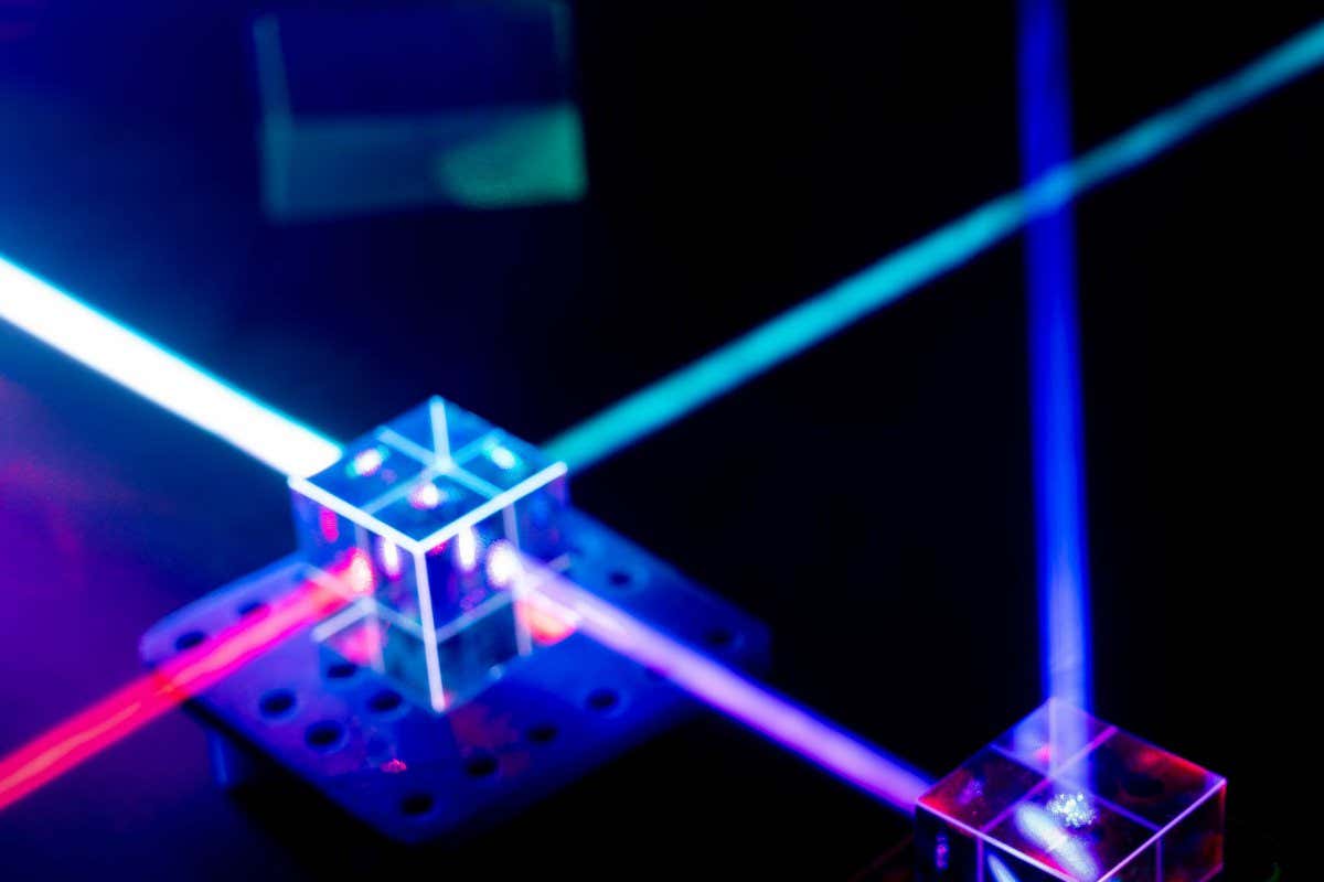 Laser beams in the laboratory of optical physics; Shutterstock ID 1831401229; purchase_order: -; job: -; client: -; other: -