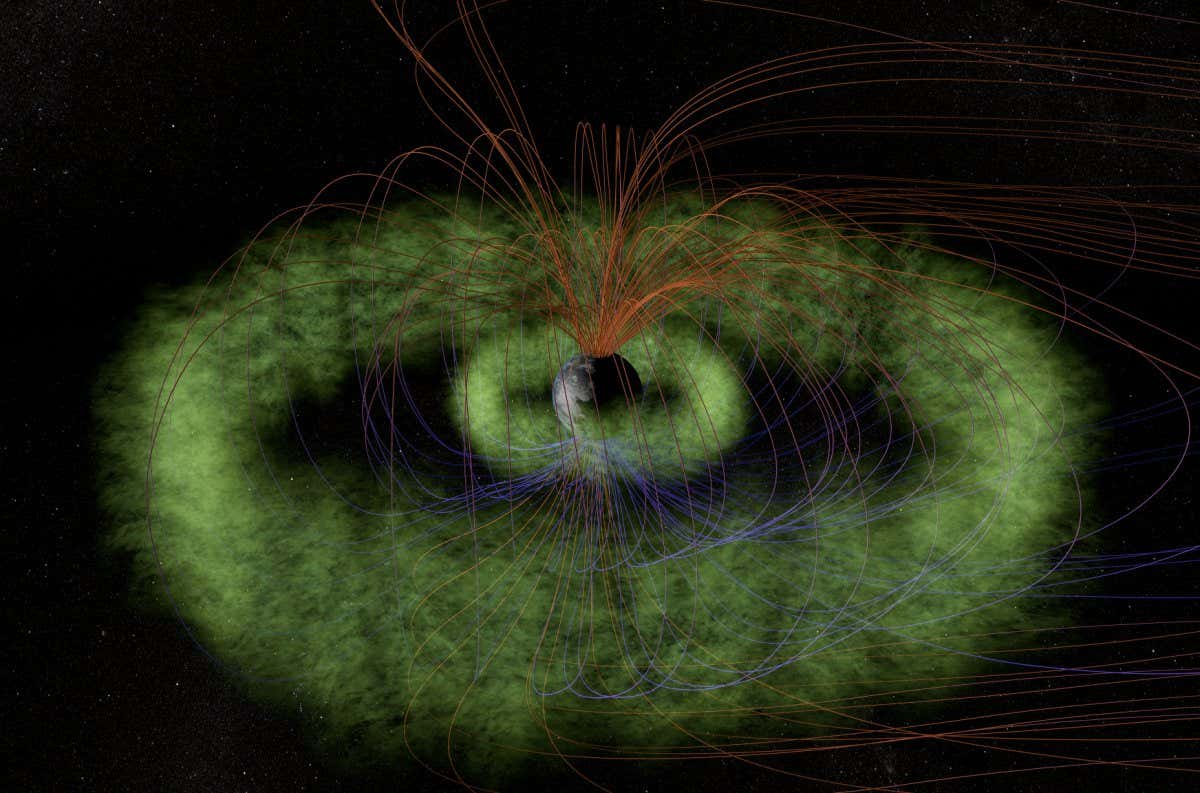 Two giant donuts of charged particles called the Van Allen Belts surround Earth