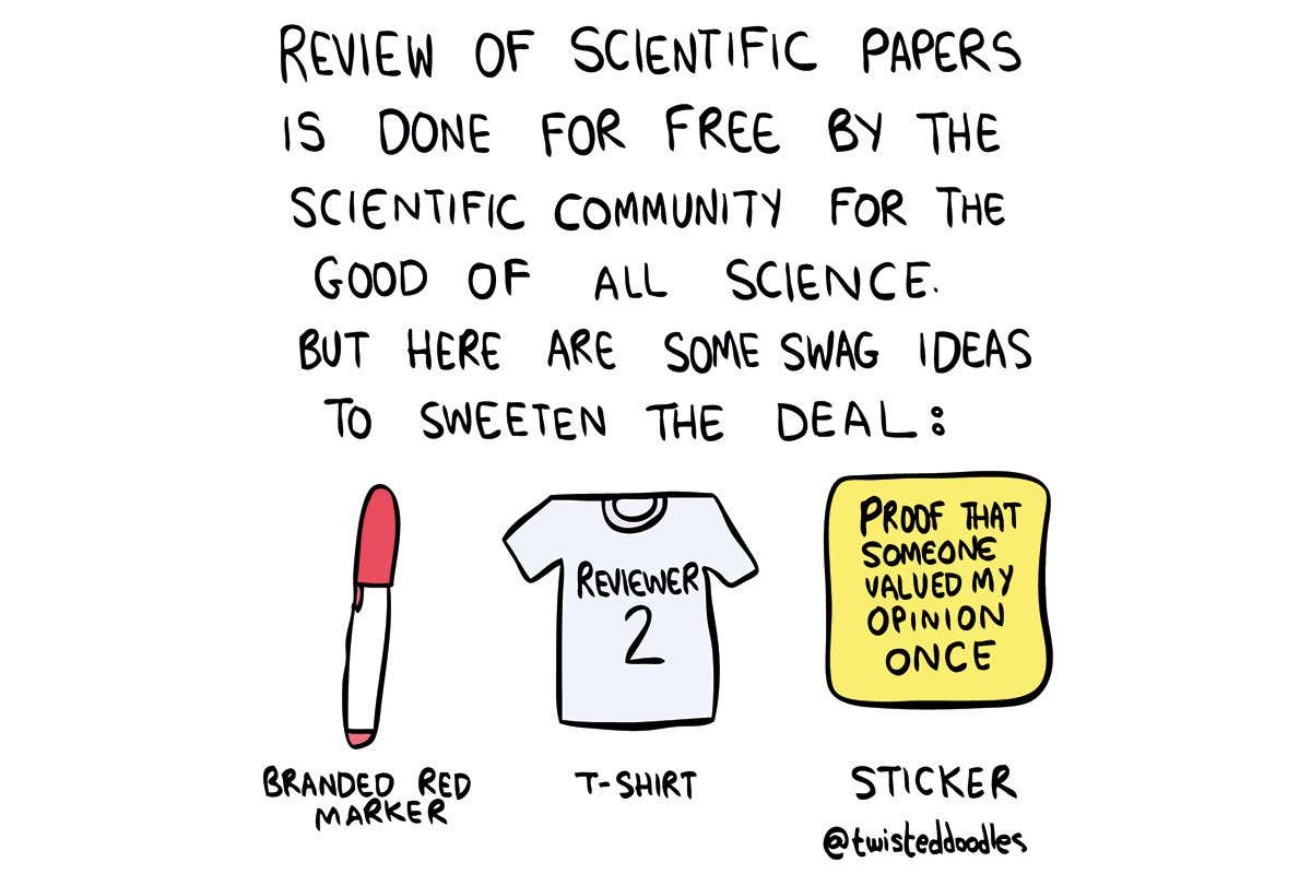 Twisteddoodles on reviewing scientific papers