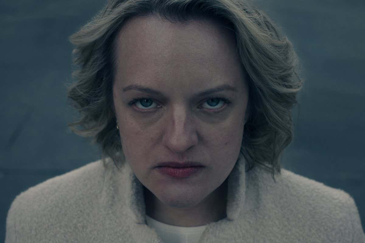 The Handmaid???s Tale -- Season 5 -- June faces consequences for killing Commander Waterford while struggling to redefine her identity and purpose. The widowed Serena attempts to raise her profile in Toronto as Gilead???s influence creeps into Canada. Commander Lawrence works with Nick and Aunt Lydia as he tries to reform Gilead and rise in power. June, Luke and Moira fight Gilead from a distance as they continue their mission to save and reunite with Hannah. June (Elisabeth Moss), shown. (Photo by: Hulu)