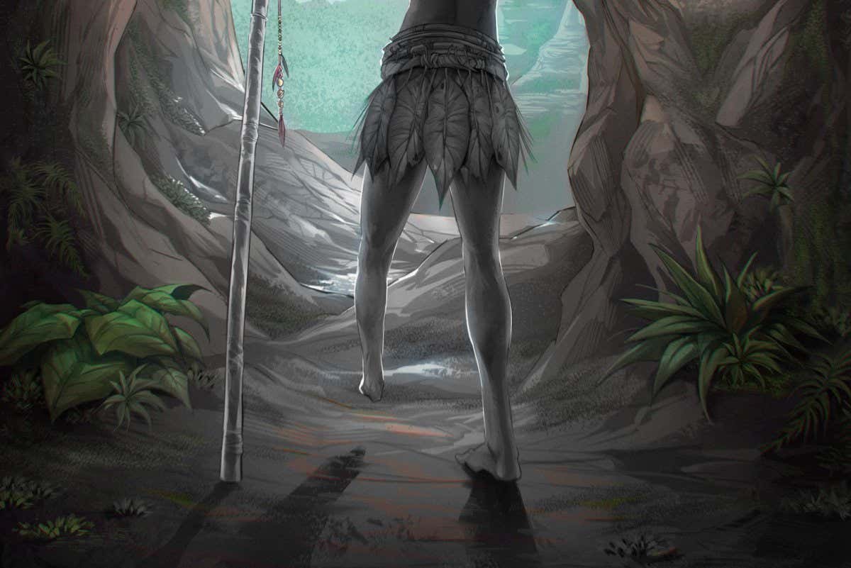 Artist ?s impression of Tebo1 The individual had their lower left leg amputated as a child and survived into early adulthood in an artistic community 31,000 years ago in Borneo