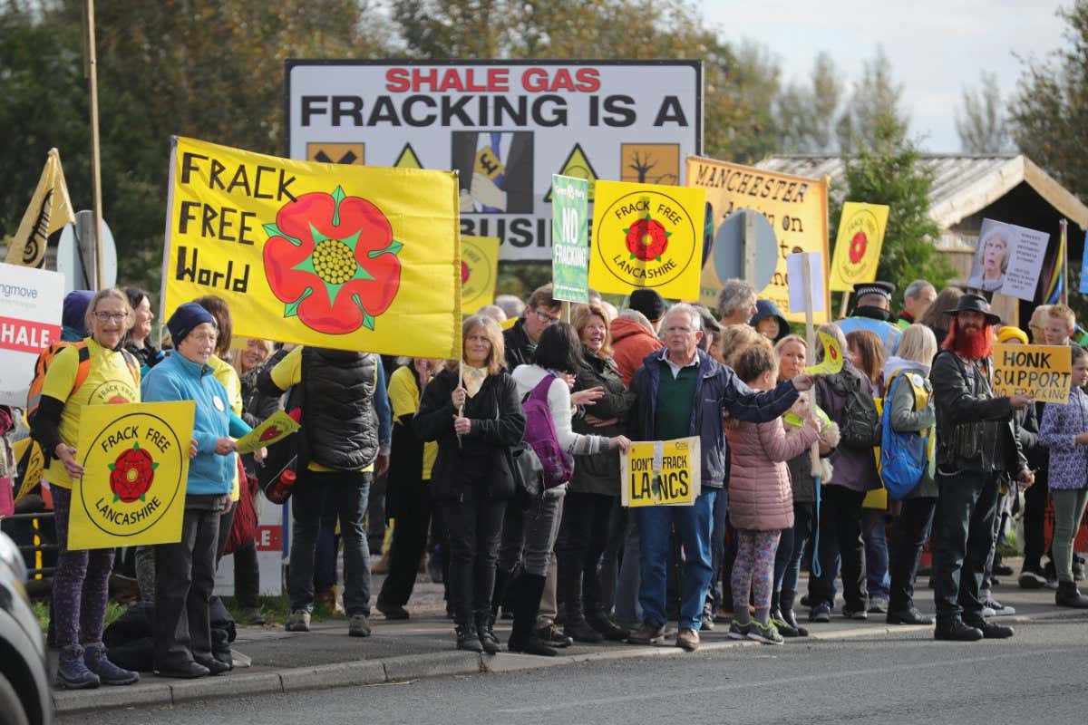 Anti-fracking protesters