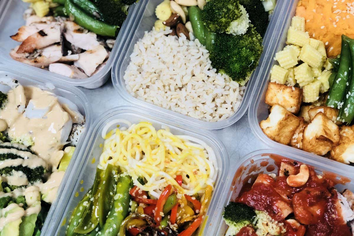 S2B5TF Meal Prep Healthy Eating Bright Colours