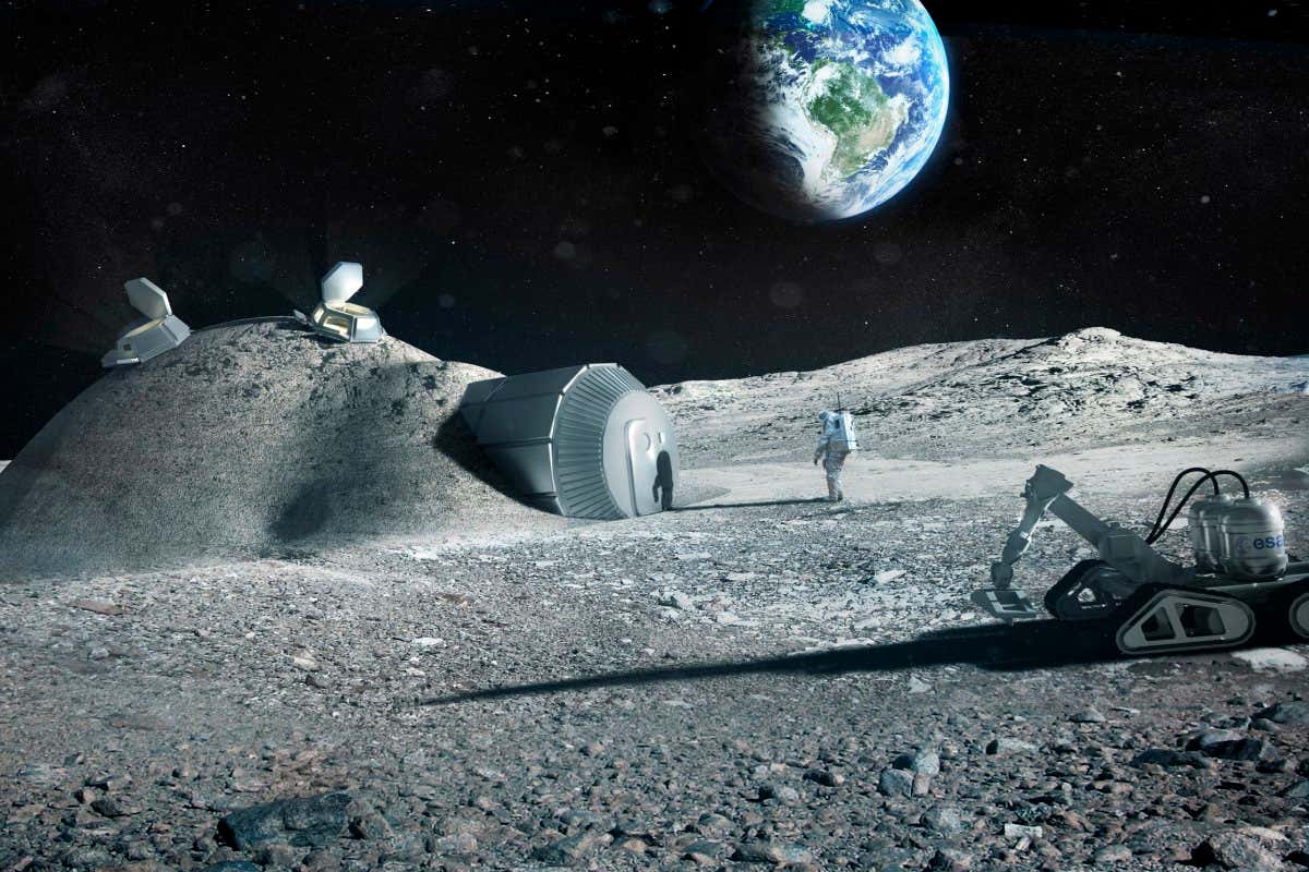 Future lunar base https://www.esa.int/ESA_Multimedia/Images/2013/01/Lunar_base_made_with_3D_printing