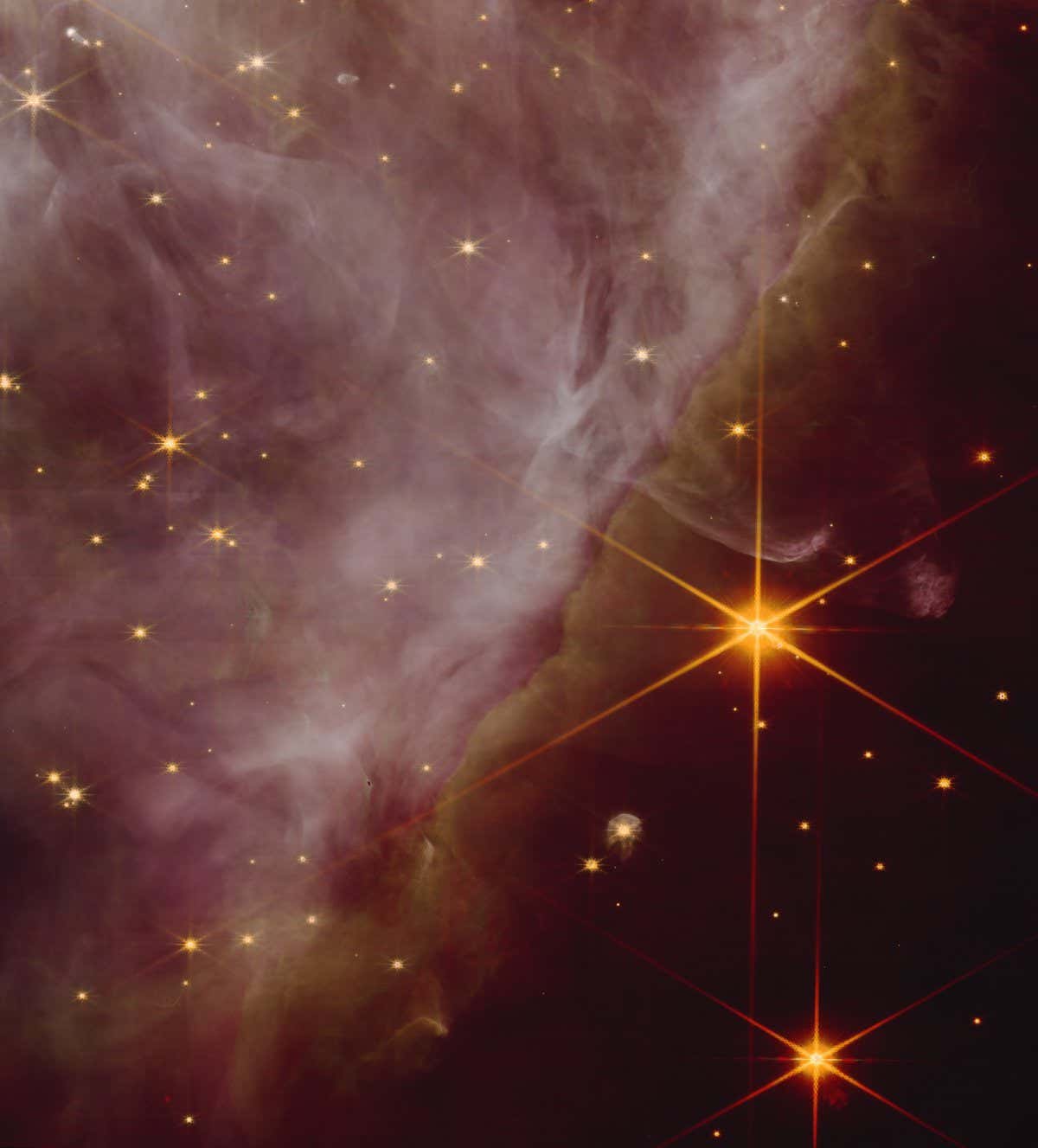 An image of the Orion nebula taken by JWST