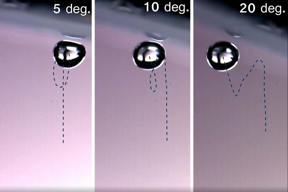 Bubbles exhibit backflipping behavior when colliding tilted surfaces with low inclination angles