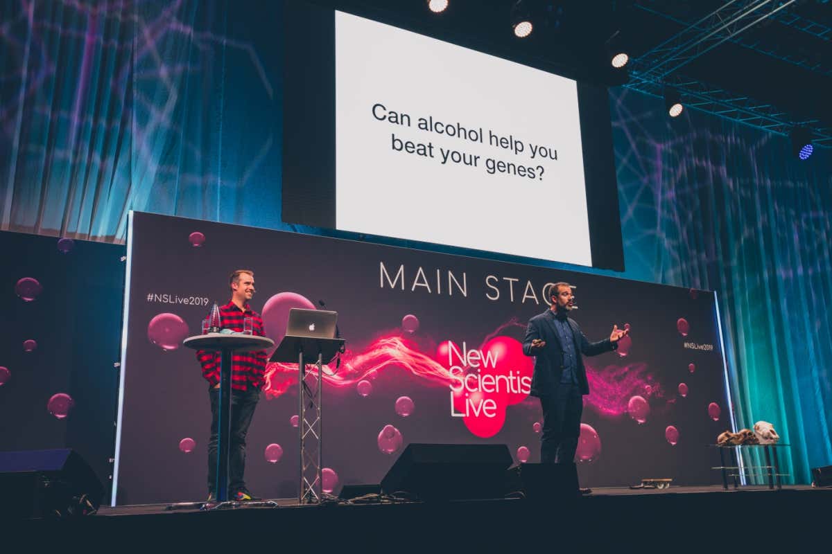 Chris and Xand van Tulleken on stage at New Scientist Live