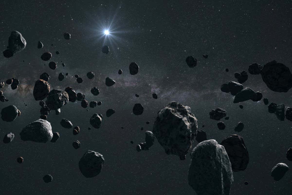 An artist's impression of the Kuiper belt
