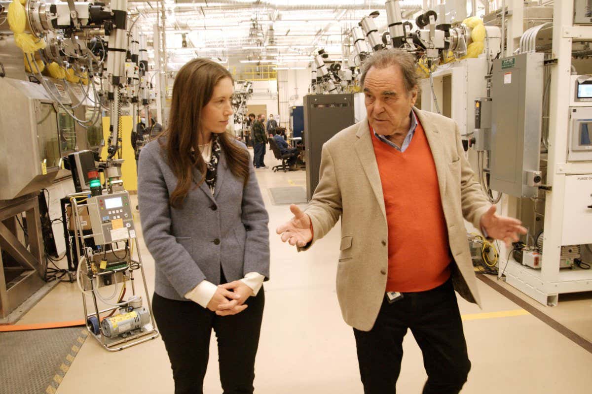 Oliver Stone interviews Dr. Ashley Finan, Director of the National Reactor Innovation Center, at the Idaho National Laboratory in Idaho Falls, USA.