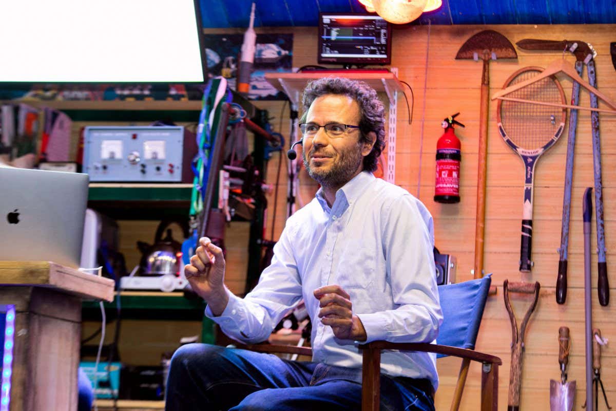 Pablo Lamata speaking on the Engage stage