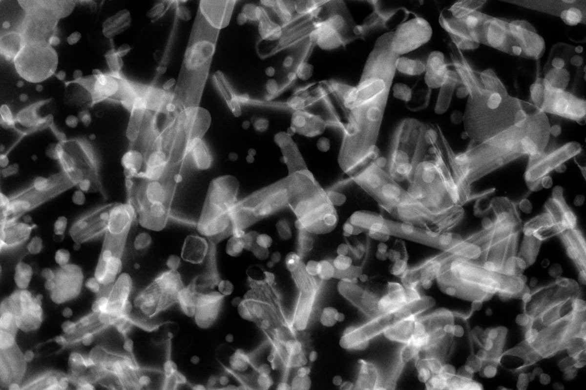 Electron microscope image of the new aluminium alloy