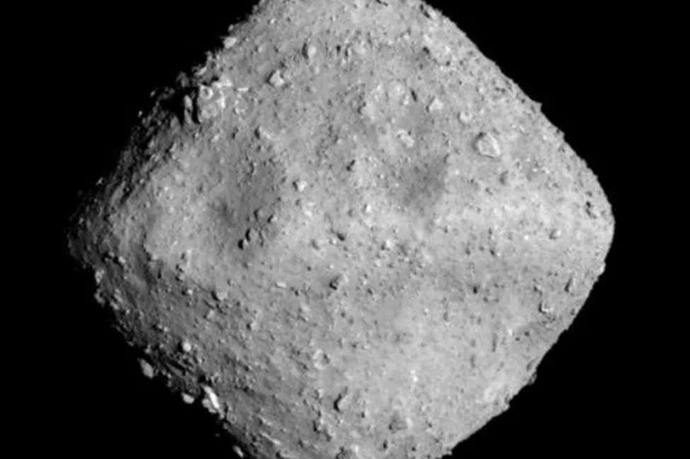 View of asteroid Ryugu from Hayabusa 2. Credits: JAXA, University of Tokyo & collaborators