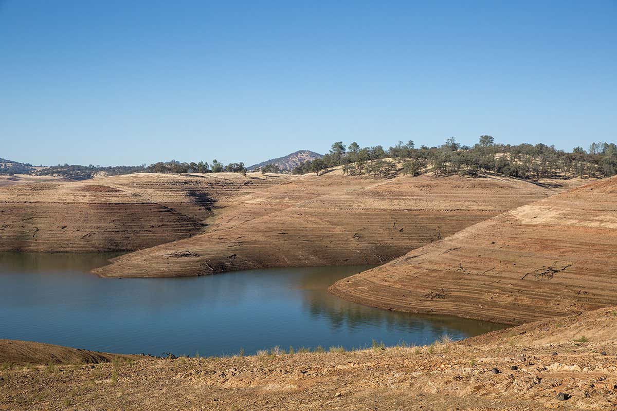 The New Melones Reservoir in California