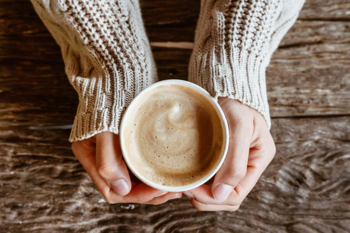 Milk coffee is a combination of equal parts espresso, steamed milk and milk froth.