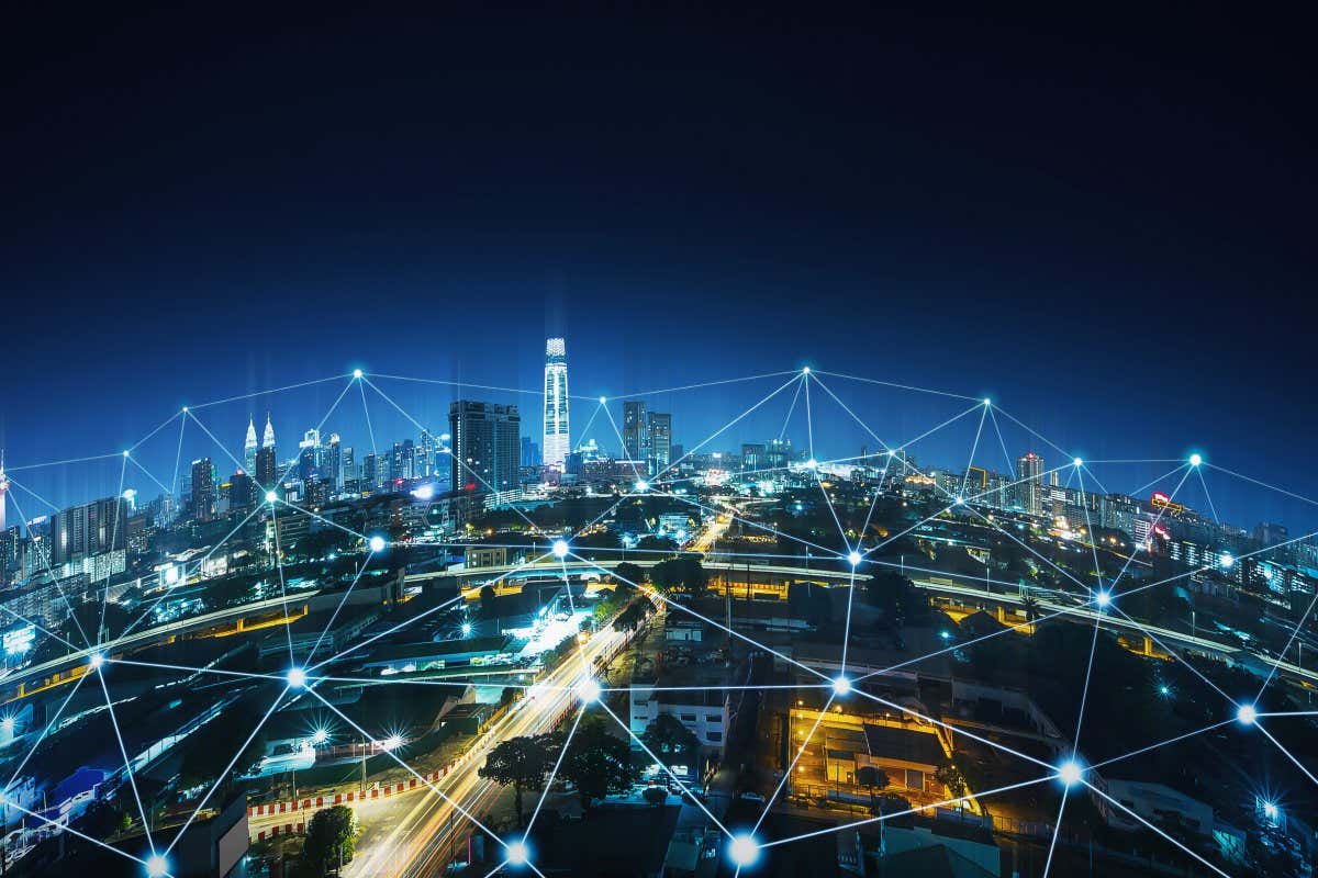 An abstract cityscape