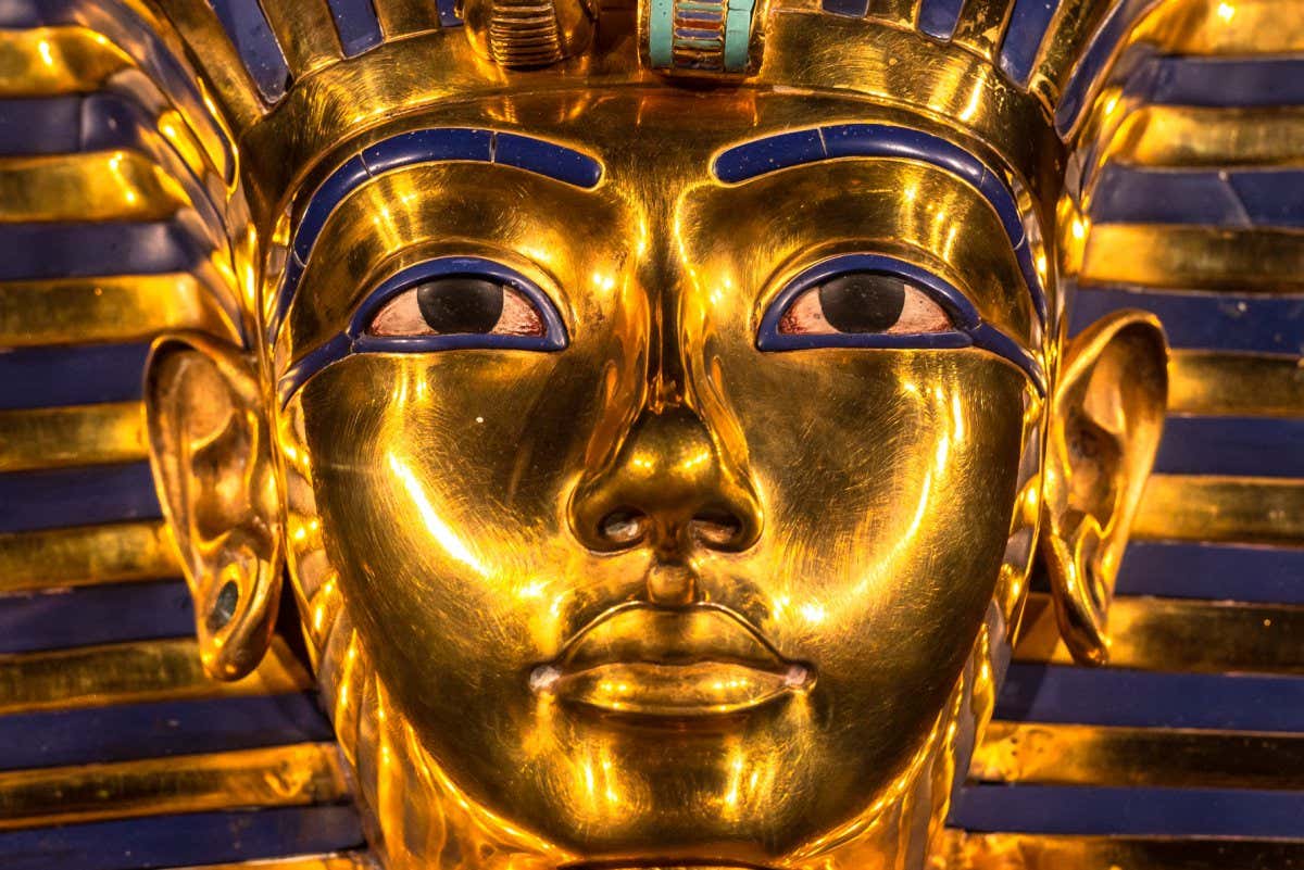 Replica of the Tutankhamun's funeral mask found in Egypt; Shutterstock ID 1623808708; purchase_order: -; job: -; client: -; other: -