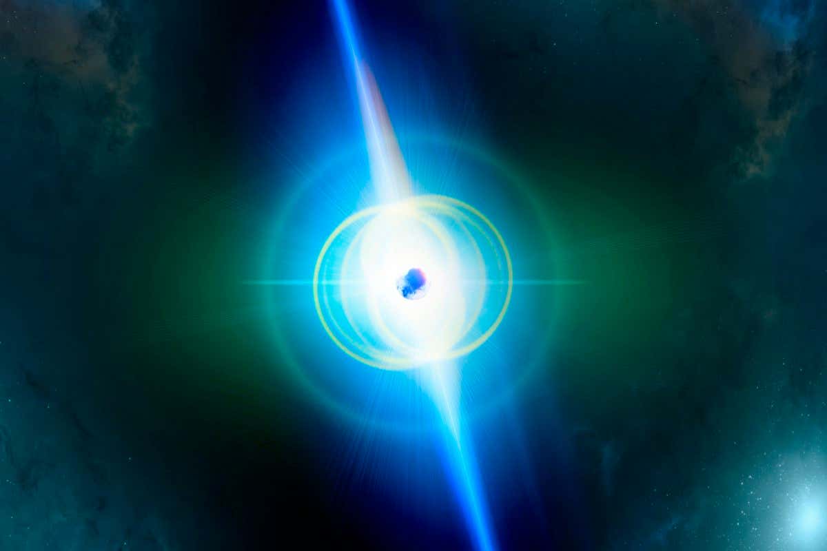 A concept image of a magnetar