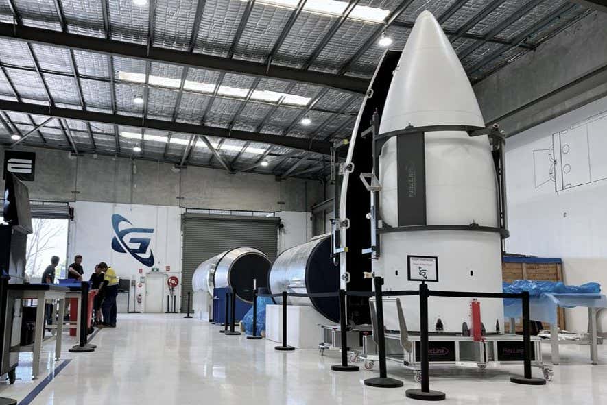 The Eris rocket under construction
