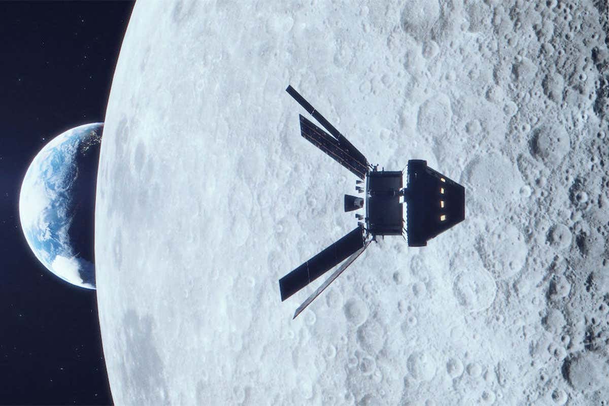 Artemis moon flyby illustration