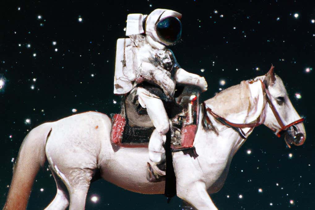 A DALL-E photo of an astronaut riding a horse