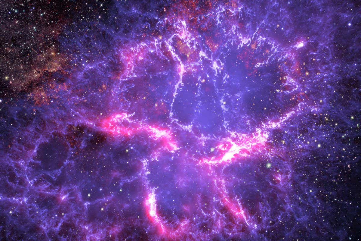 Nebula and galaxies in dark space. Elements of this image furnished by NASA.; Shutterstock ID 1140040991; purchase_order: -; job: -; client: -; other: -