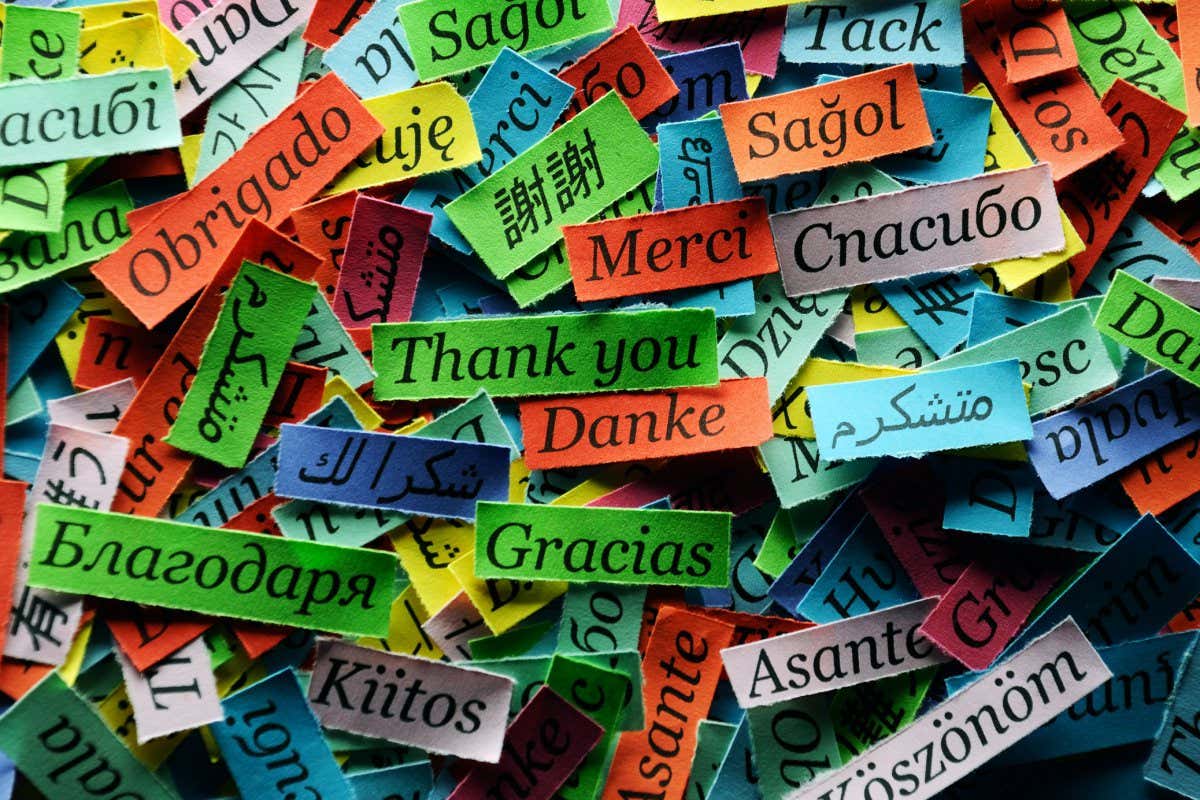 Thank You Word Cloud printed on colorful paper different languages; Shutterstock ID 193471277; purchase_order: -; job: -; client: -; other: -