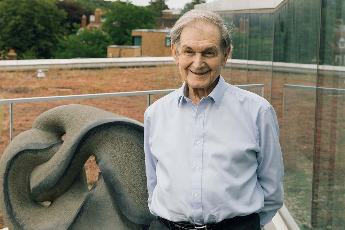 Roger Penrose at the Mathematical Institute, Oxford.