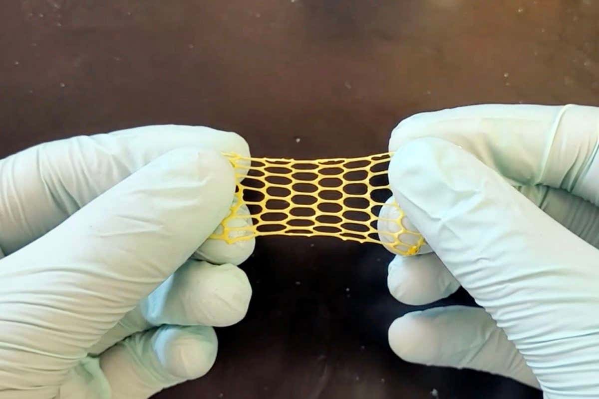 The stretchy and instantly adhesive patch that can cover holes in lungs