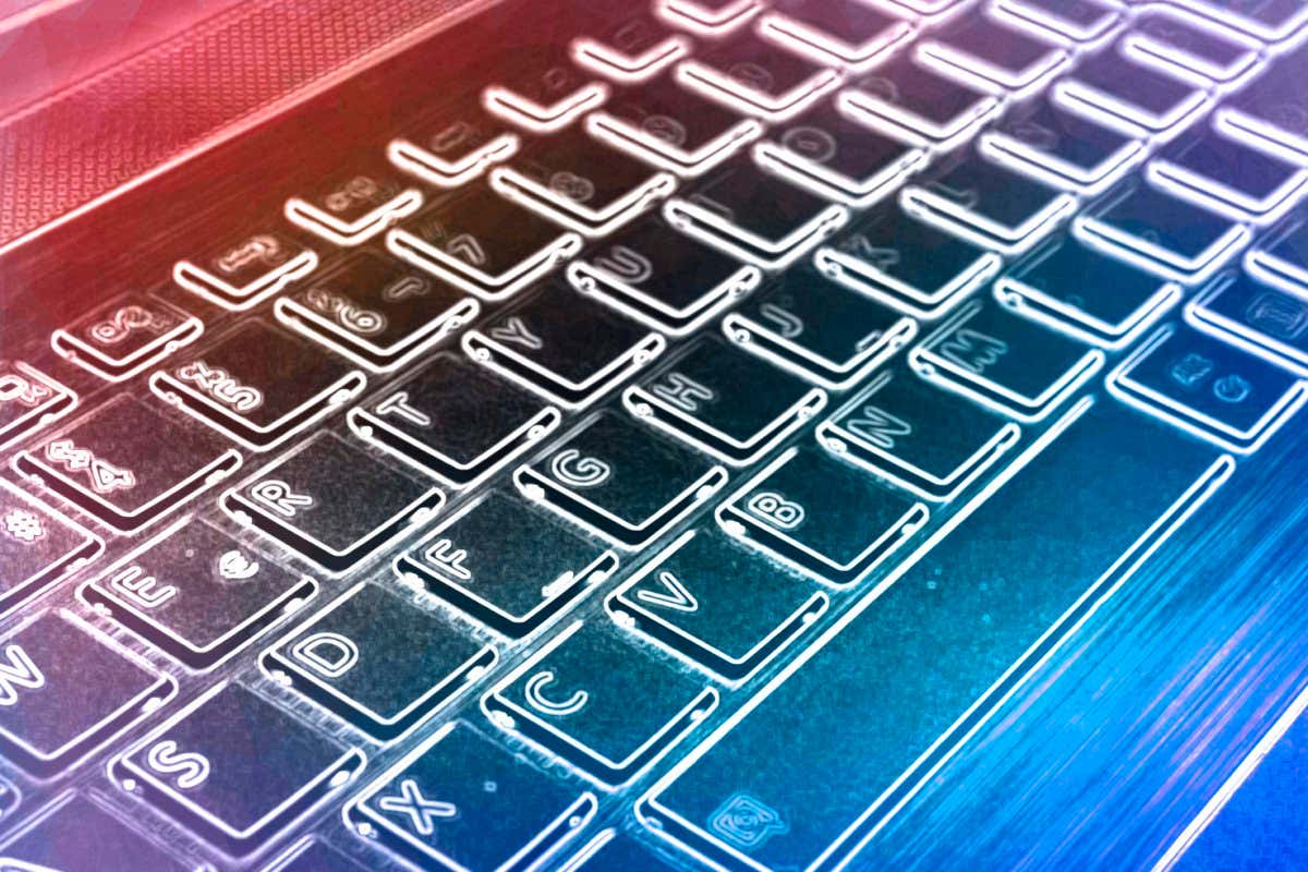 Photograph of a laptop keyboard