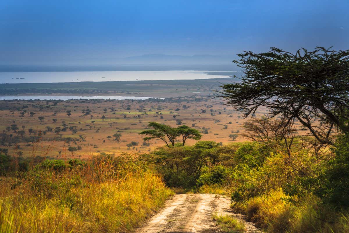 Lake Edward in Queen Elizabeth National Park, Uganda; Shutterstock ID 628670168; purchase_order: -; job: -; client: -; other: -