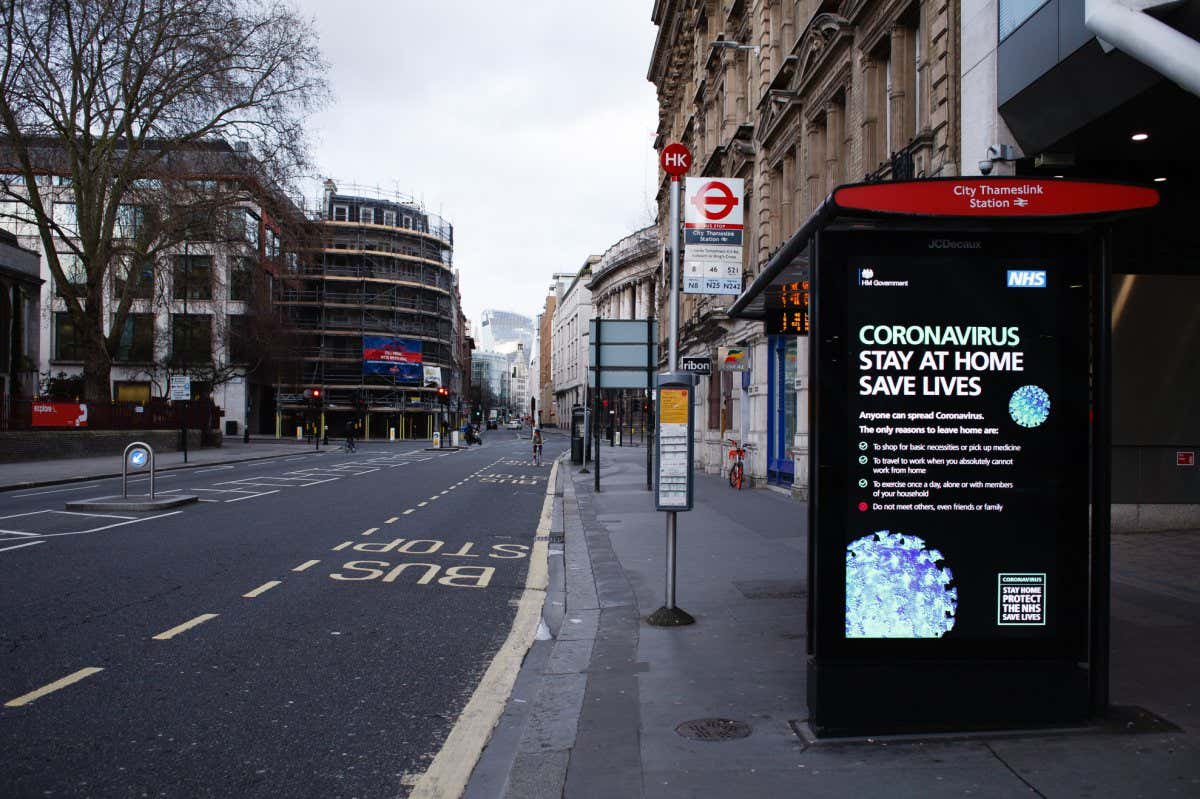 Empty street in London
