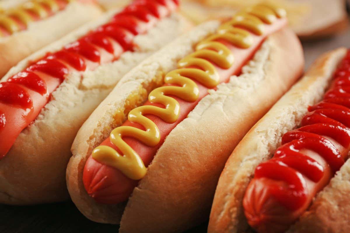 Hot dogs closeup; Shutterstock ID 373080193; purchase_order: -; job: -; client: -; other: -