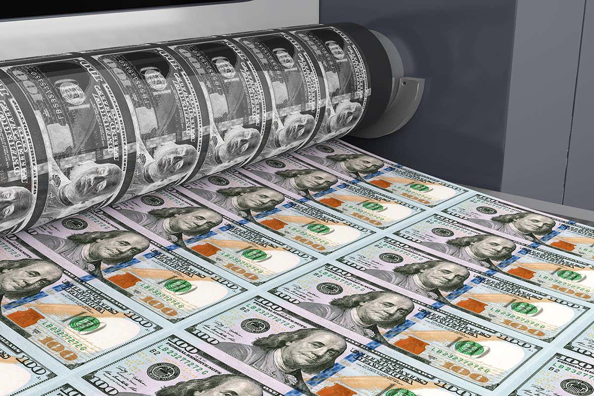 Money rolling off the printer