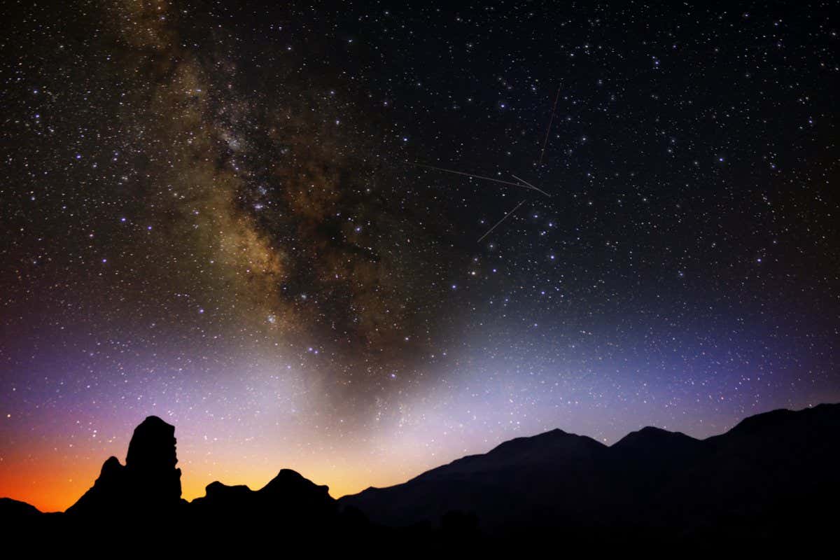 Lyrids Meteor Shower 2013 Sierra Nevada Mountains California USA; Shutterstock ID 183932246; purchase_order: -; job: -; client: -; other: -