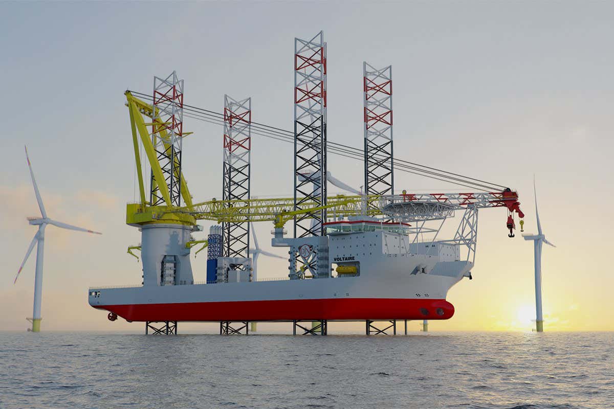 The Voltaire jack-up ship