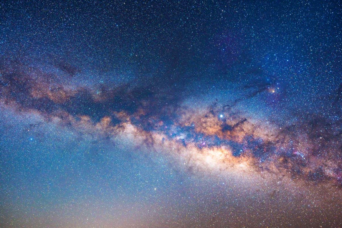Milky way galaxy with stars and space dust in the universe