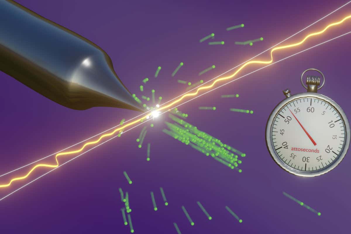 Illustration of a pulse of electrons