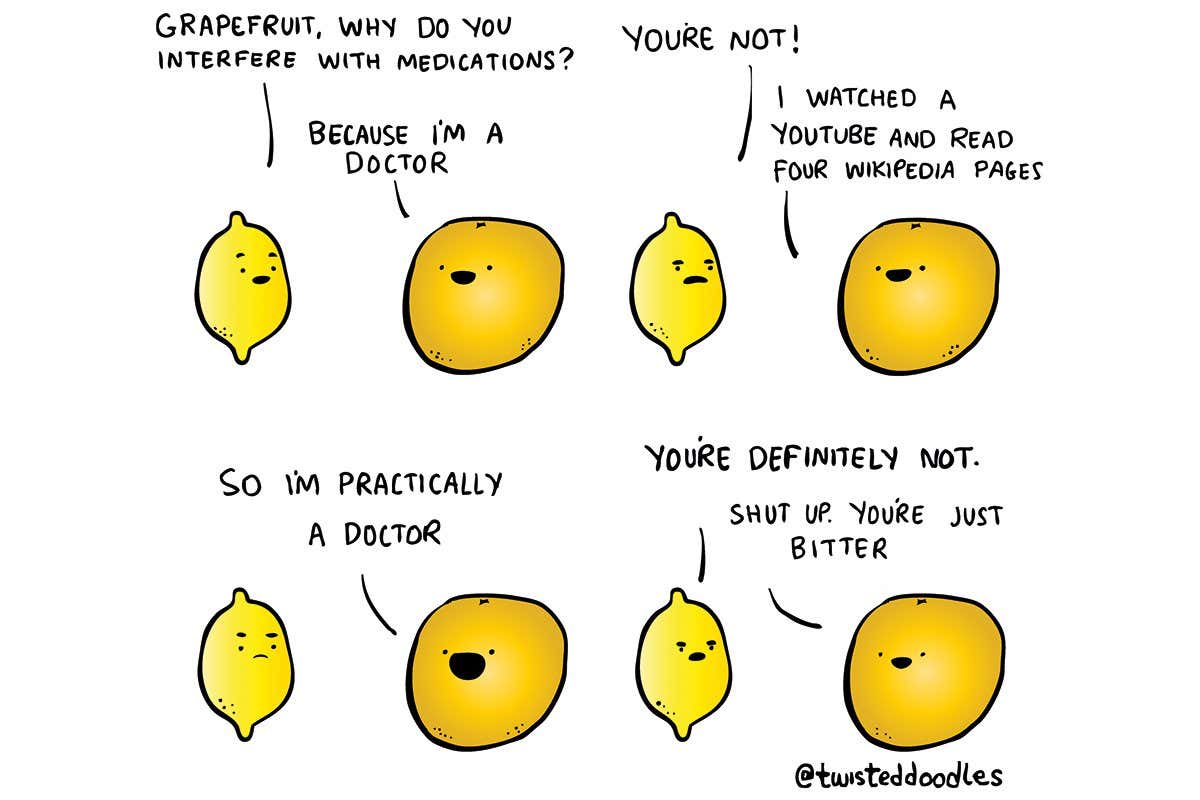 Twisteddoodles on why grapefruit interferes with medications