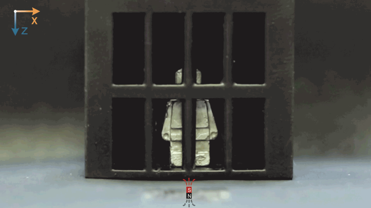 Robot melts to escape cage