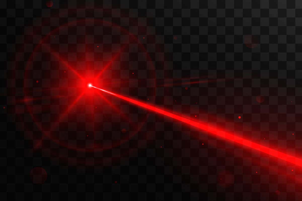 Abstract red laser beam